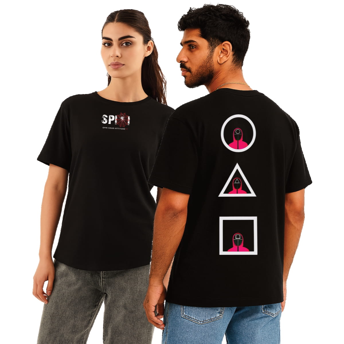 Squid Game Symbols” Graphic Tee – Minimalist Streetwear Statement