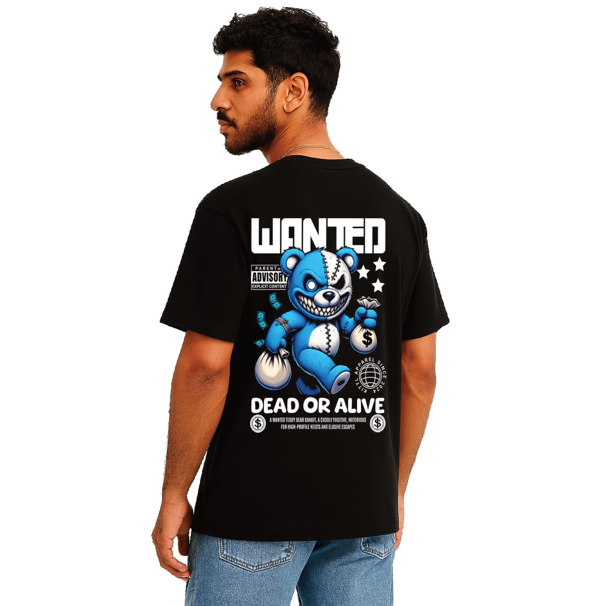 Wanted Teddy – Black Cotton Statement Edition