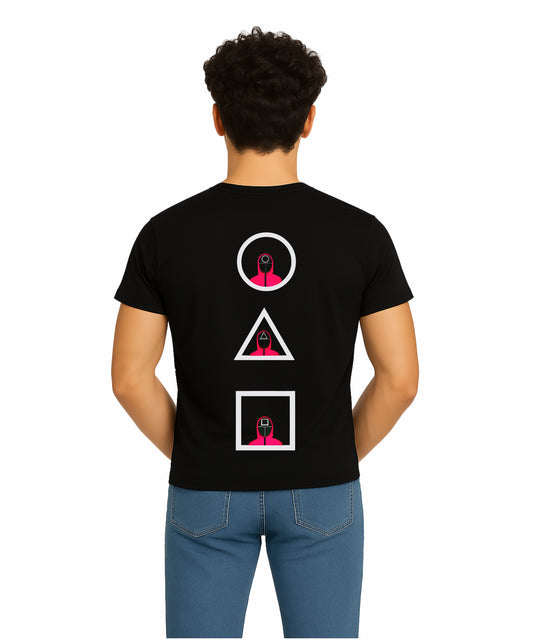 Squid Game Symbols” Graphic Tee – Minimalist Streetwear Statement