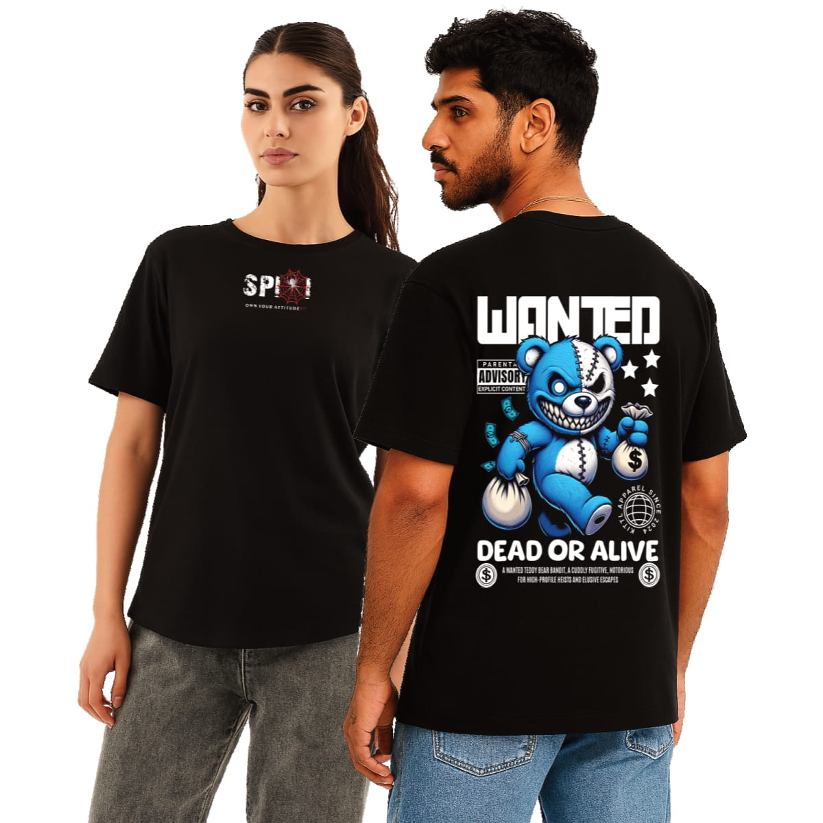 Wanted Teddy – Black Cotton Statement Edition